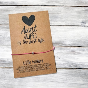 Tante Wunsch Armband - Tante Das Leben ist das beste Leben - Tante Armband - Neue Tante Geschenk - Neue Tante Armband - Beste Tante - Tante Karte