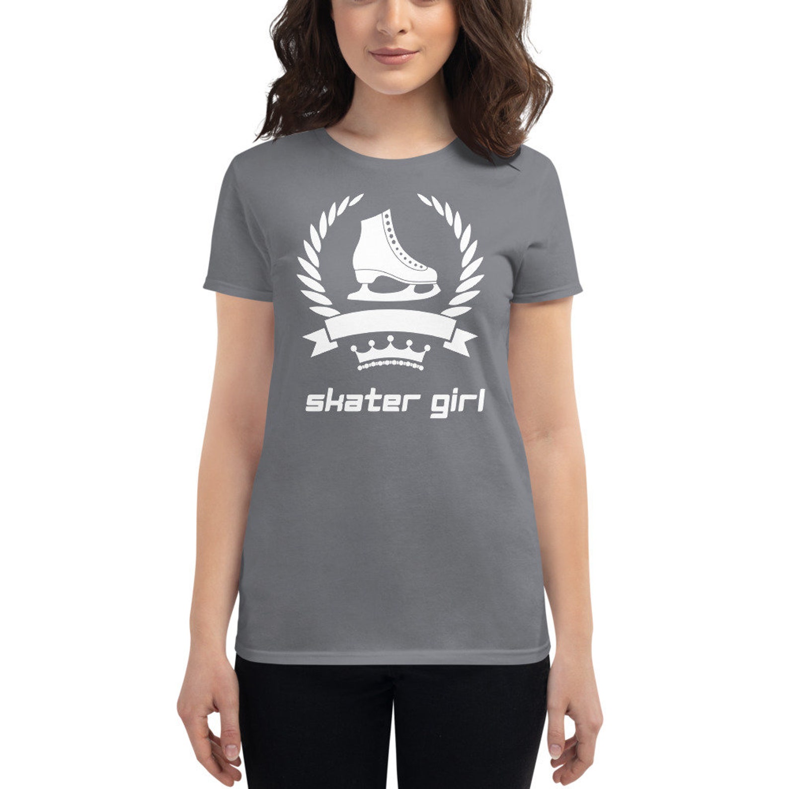 Skater Girl Ice Skating T Shirt for Girls/women. Etsy