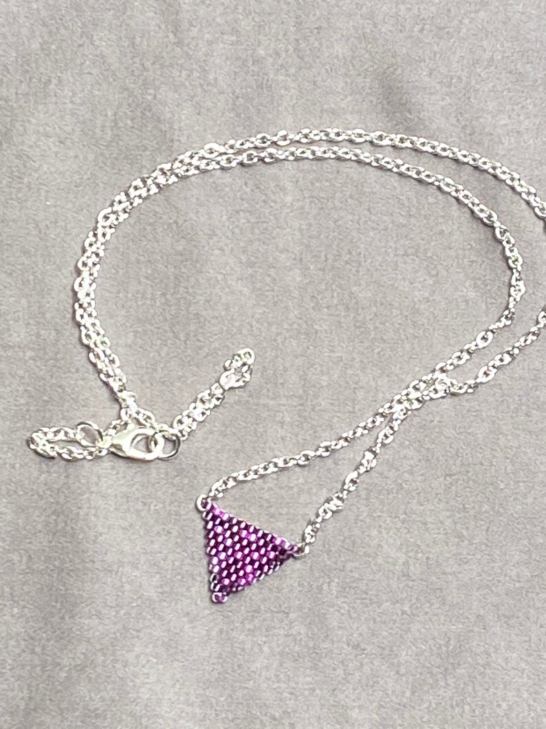 Purple items Purple Tiki Silver Necklace|Purple necklaces Hawaiian themed jewelry Teacher gifts