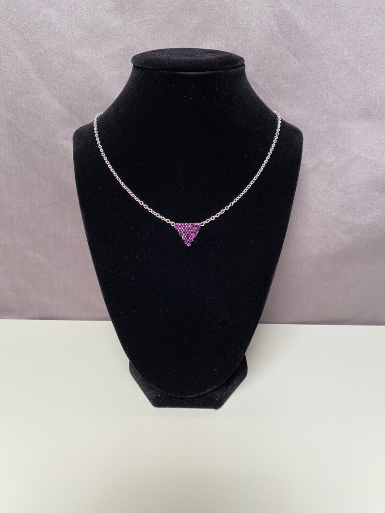 Purple items Purple Tiki Silver Necklace|Purple necklaces Hawaiian themed jewelry Teacher gifts