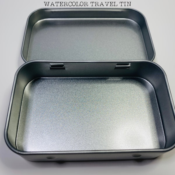 Empty Mini Watercolor Travel Tin