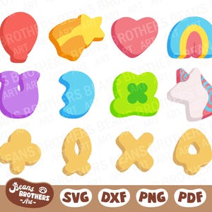 Lucky Magic Cereal SVG, Marshmallow Charm PNG DXF Cricut Cut Files Canva Clipart