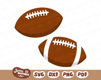 Football SVG, Pro and College with Laces PNG DXF Cricut Cut File Canva Clipart