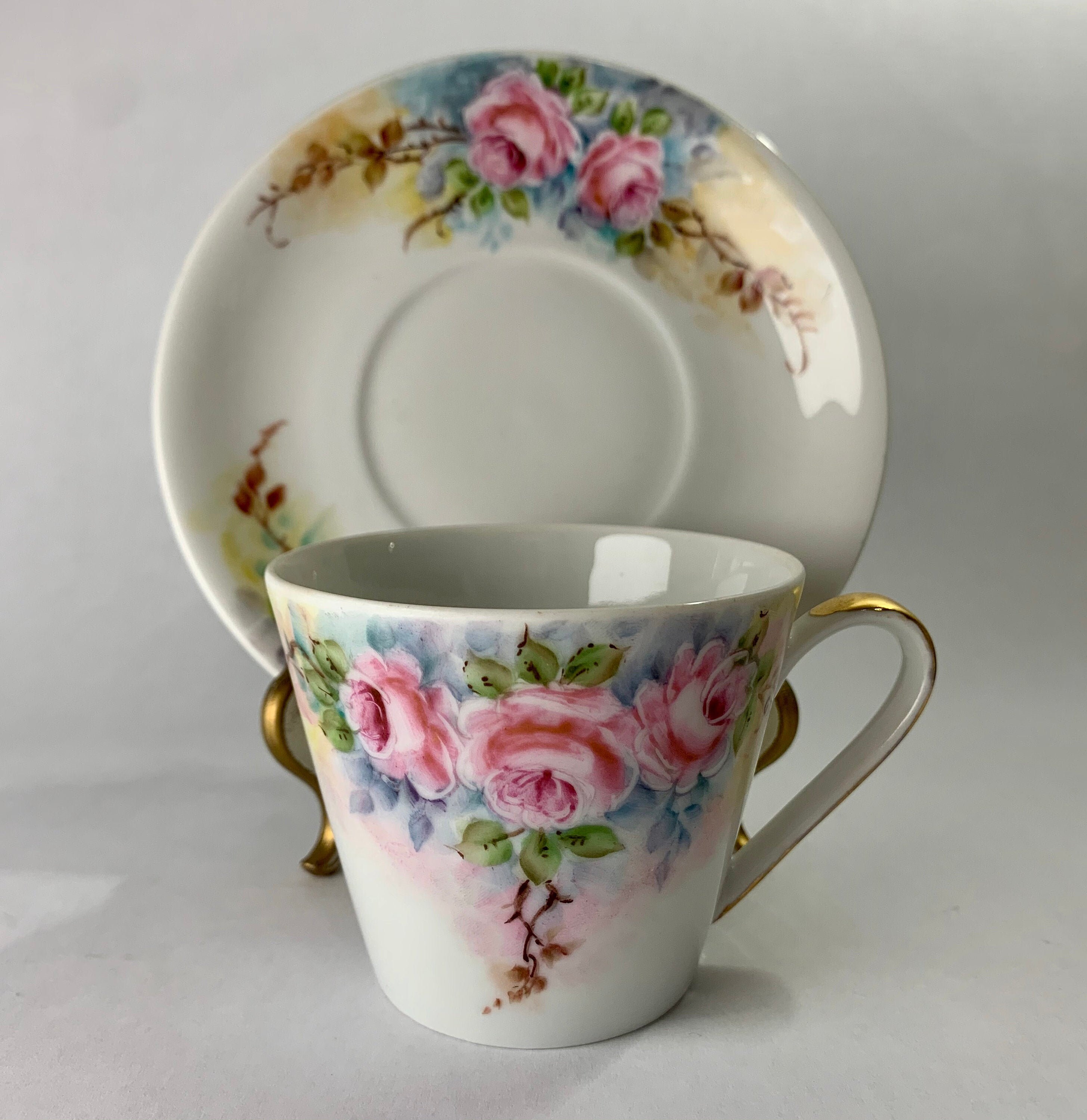 Tea Cups & Sets Vintage Rare German Teacup Set with Little Houses