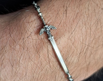Zelda Master Sword Bracelet: Unisex Zelda Silver Sword Bracelet