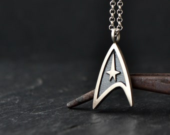 Commando ketting sieraden 925 sterling zilver Geek mannen ruimte Trekkie cosplay sieraden cadeau