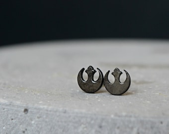 Star Wars Rebel Alliance Earrings: Oxidized 925 Sterling Silver