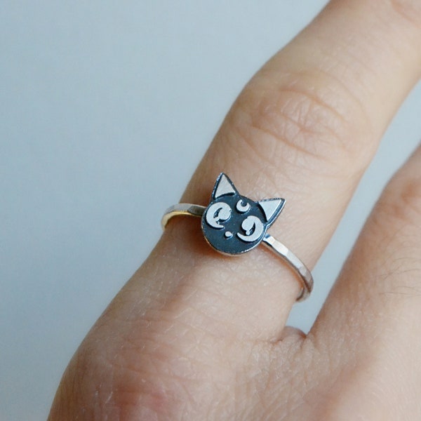 Sailor Moon Ring Luna Artemis Cute Black Cat Ring Sailor Moon Anime Manga Cosplay Jewelry