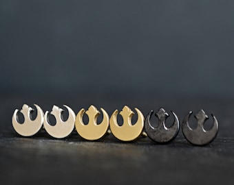 Star Wars Rebel Alliance Earrings: 14K Gold Plated Sterling Silver