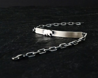 Sterling Silver Mama Bear Bracelet - Forest Wildlife Jewelry