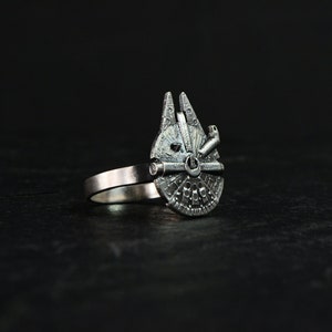 Star Wars Millennium Falcon Ring 925 Sterling Silver Star Wars Cosplay Jewelry Geek Nerd Gift