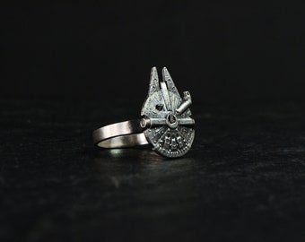 Star Wars Millennium Falcon Ring 925 Sterling Silver Star Wars Cosplay Jewelry Geek Nerd Gift