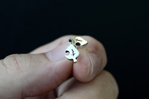 Animal Crossing Leaf Earrings: Sterling Silver Gamer Jewelry
