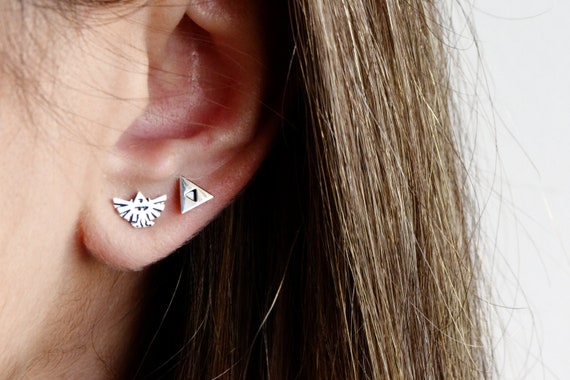 Legend of Zelda Earrings 925 Sterling Silver Zelda Hyrule