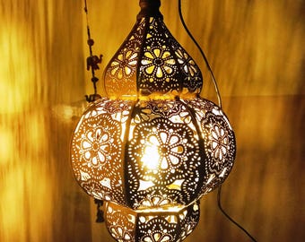 Moroccan Hanging Turkish Lamp , Ceiling Fixture Lamp, Outdoor Lighting Arabian Light, Christmas Home Decor Lighting, Outlet Plug In Lamp