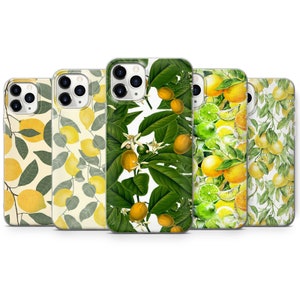 Lemon Phone Case Citrus Cover for iPhone 7, 8, XS, XR, 11PRO max & Galaxy S10, S20, A6, smartphones P20 P30, P40  a6