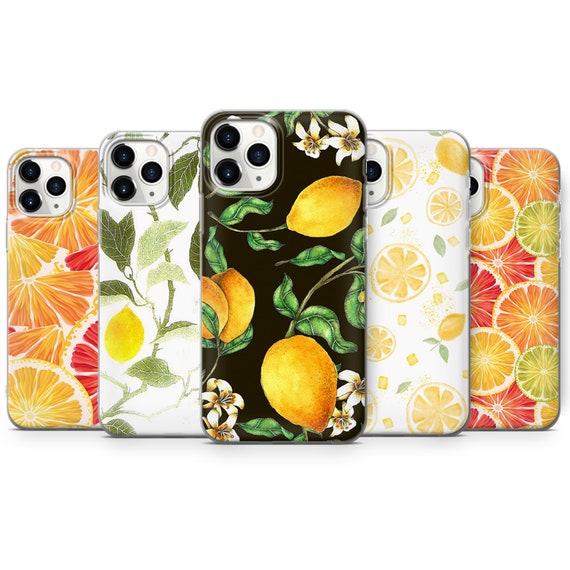 Lemon Phone Case Citrus Cover for iPhone 7, 8, XS, XR, 11PRO max & Galaxy S10, S20, A6, smartphones P20 P30, P40  a3