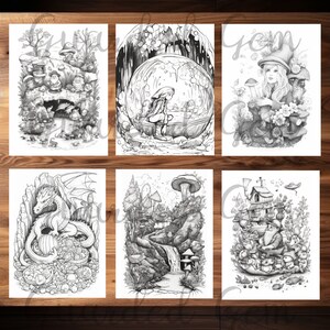 68 Pages Enchanted Forest Coloring Book: Whimsical Designs for Adults ...