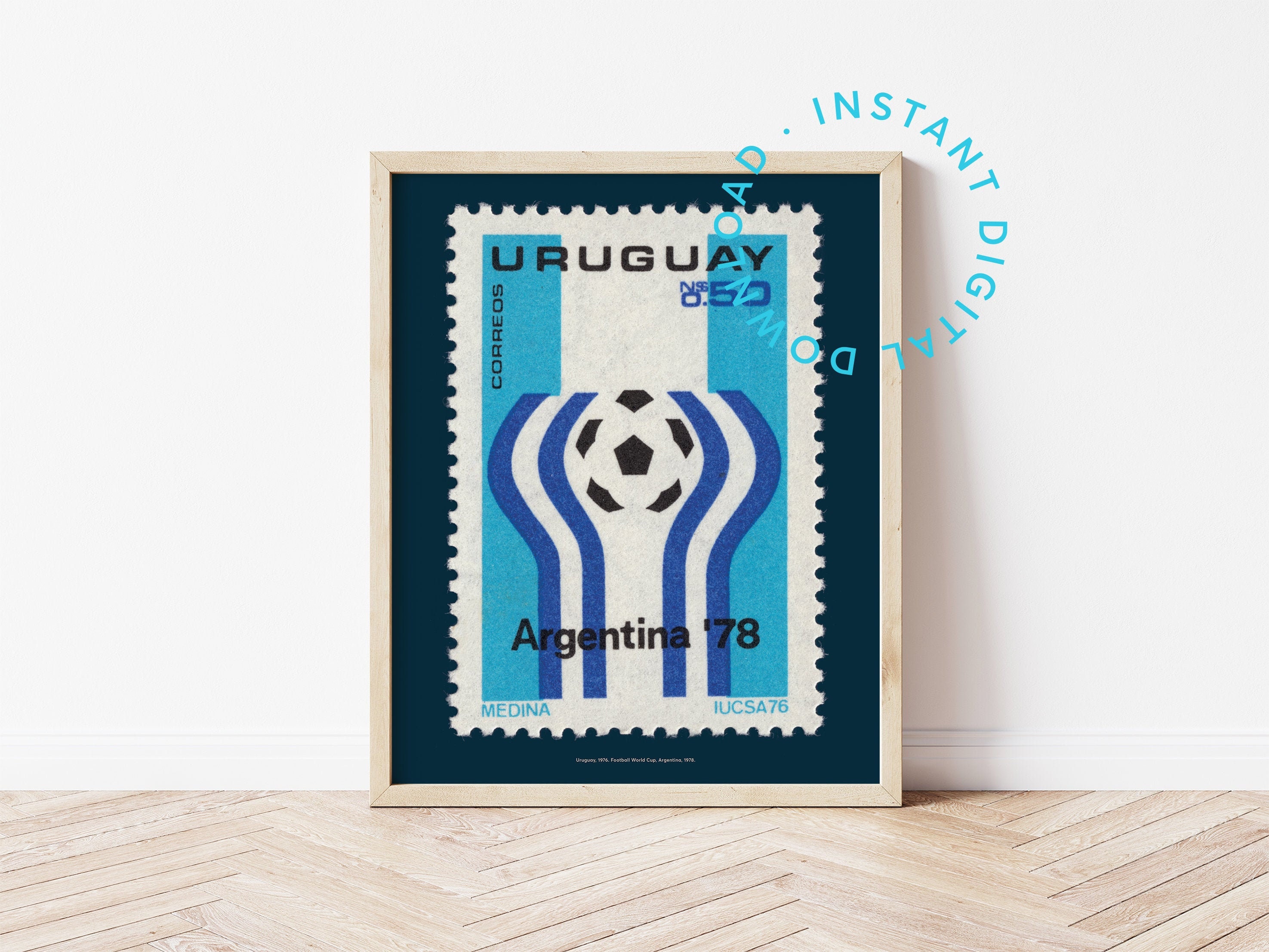 Poster Vintage Double Page – Équipe De France 1978 – Coupe Du Monde Argentine – Nancy