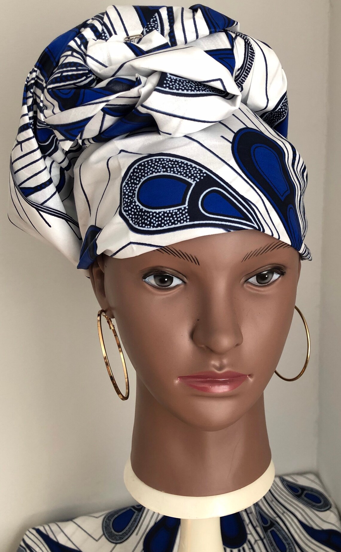 blue and white ankara styles