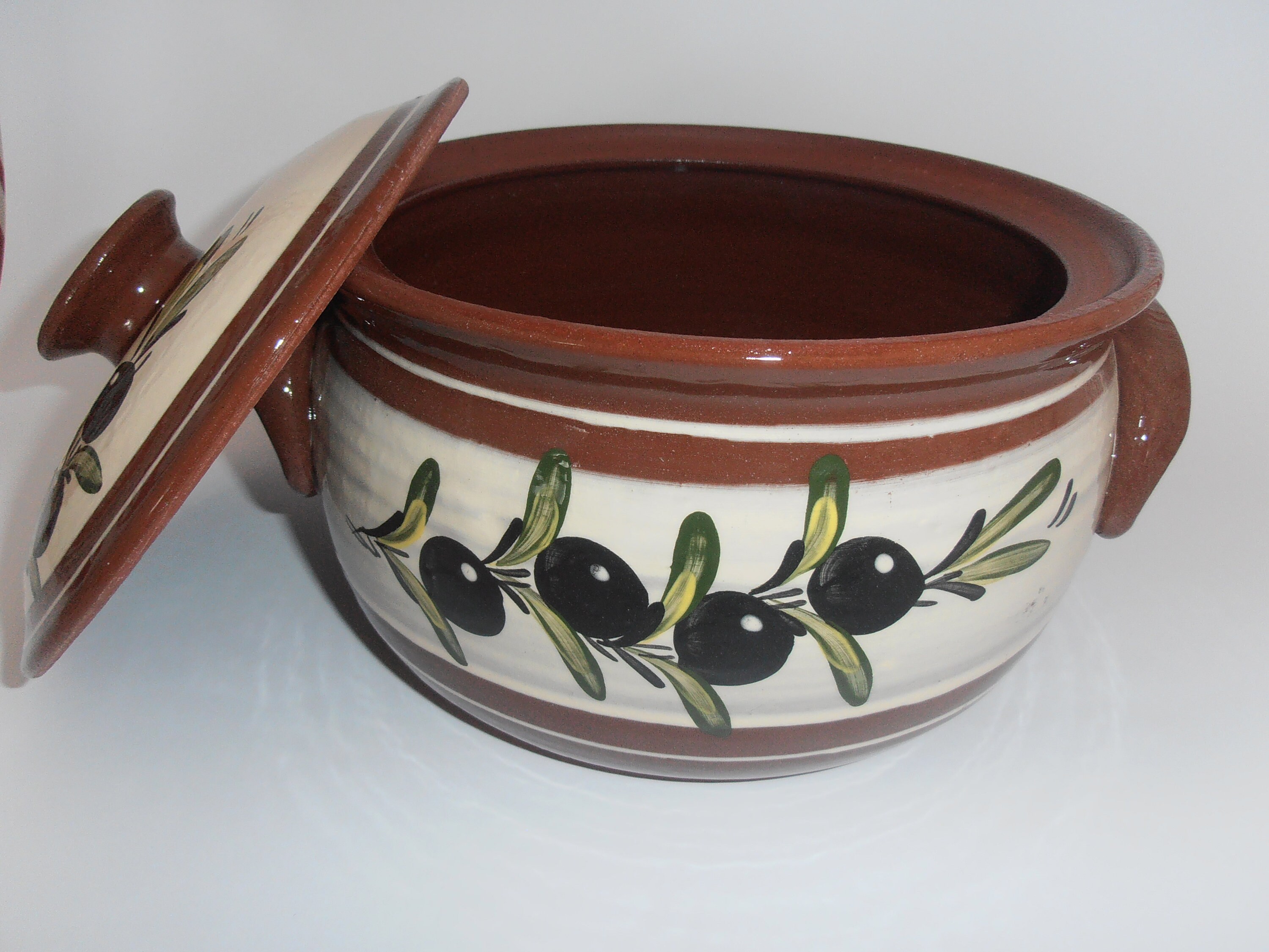 1.2 Gallons Ceramic Pot with lid Clay Pot Lidded Baking Pot Etsy