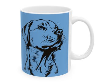 Labrador Retriever Mug: Light Blue Dog Lover Gift
