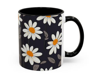 Daisy Coffee Mug: Floral Garden Gift, 11oz Ceramic