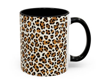 Leopard Print Coffee Mug: Animal Print Kitchen Decor
