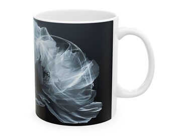 X-Ray Rose Coffee Mug: Floral Gift for Gardener
