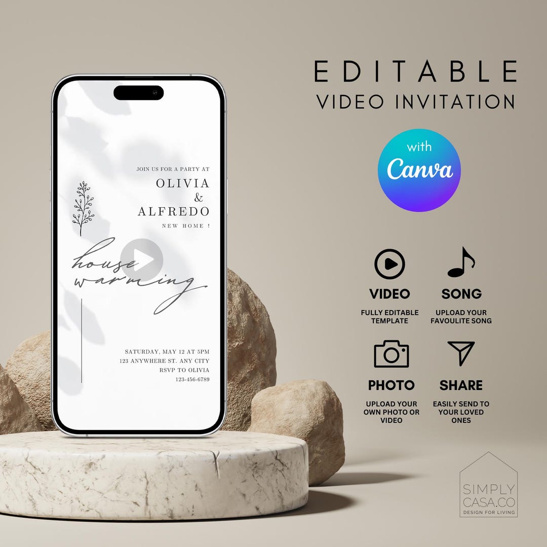 Text Message Invite Housewarming E-invite: Editable Text Message Invitation (digital ...