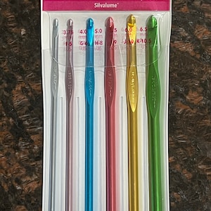 Susan Bates Silvalume Crochet Hook Set: Aluminum 3.75-6.5mm