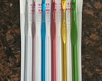 Susan Bates Silvalume Crochet Hook Set: Aluminum 3.75-6.5mm
