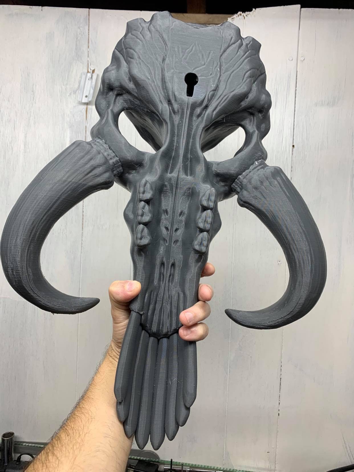Mandalorian skull Wall Decor 3D printed Mythosaur skull Etsy