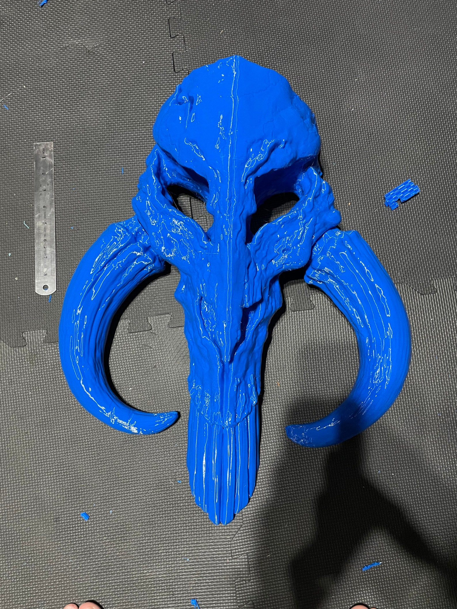 Mandalorian Skull, Wall Decor, 3D Printed Mythosaur Skull, Wall