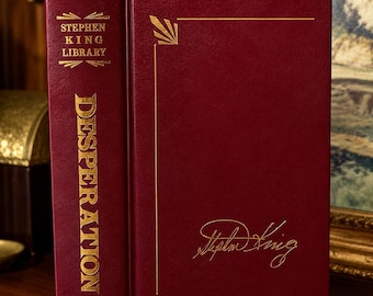 Stephen King: Desesperación – Edición de biblioteca de Stephen King (1996) – Libro de coleccionista en tapa dura de cuero rojo
