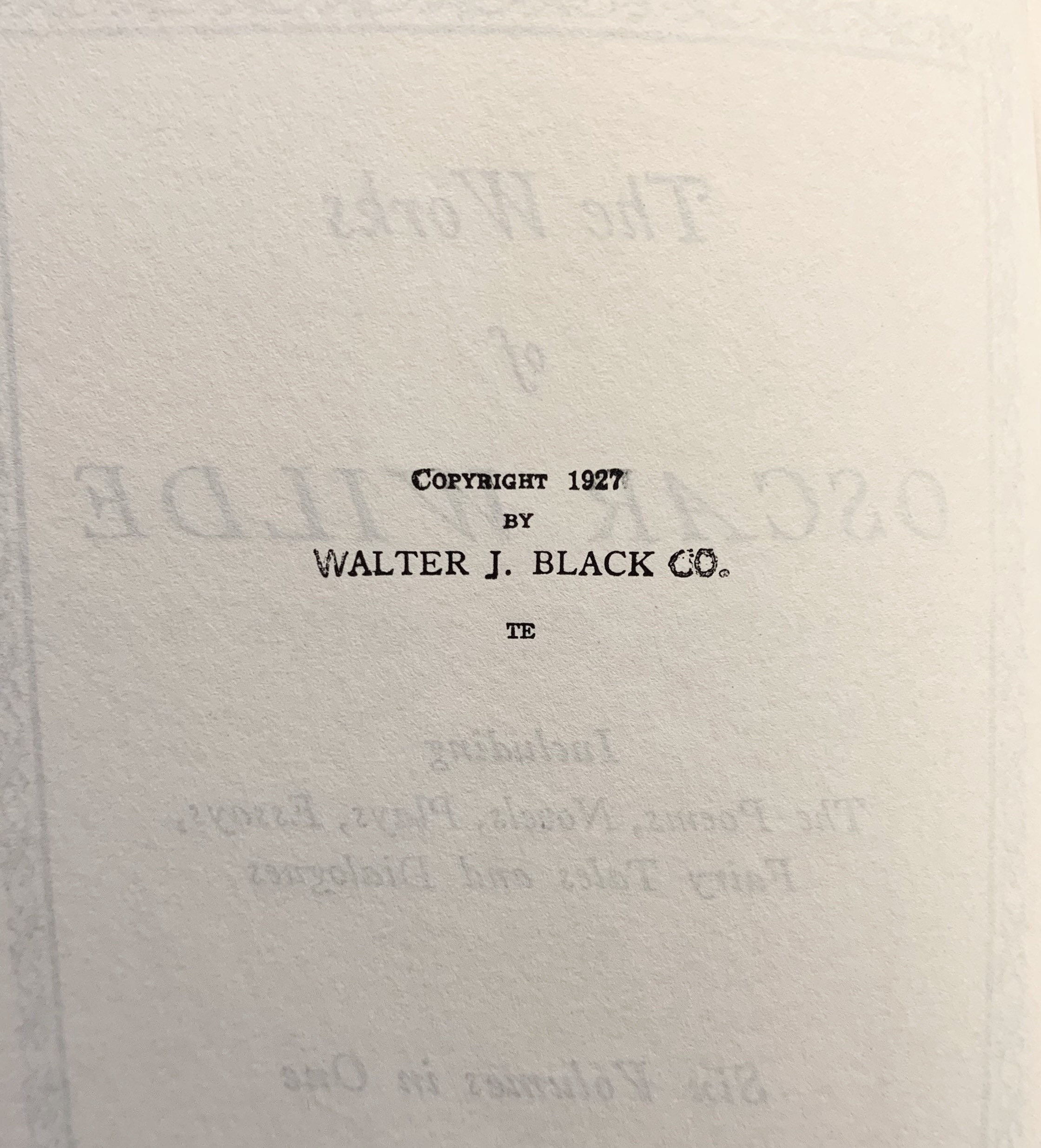 The Works of Oscar Wilde (1927) – Vintage Red Cloth