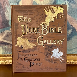 The Dore Bibelgalerie (1880) - Gustave Dore Illustrierte Gravuren - Großes viktorianisches Antikbuch mit gotischer religiöser Kunst