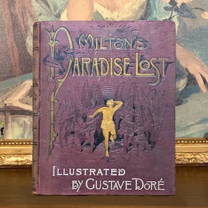 Milton’s Paradise Lost (1880) – Illustriert von Gustave Dore – Viktorianisches Buch mit gotischen Gravuren