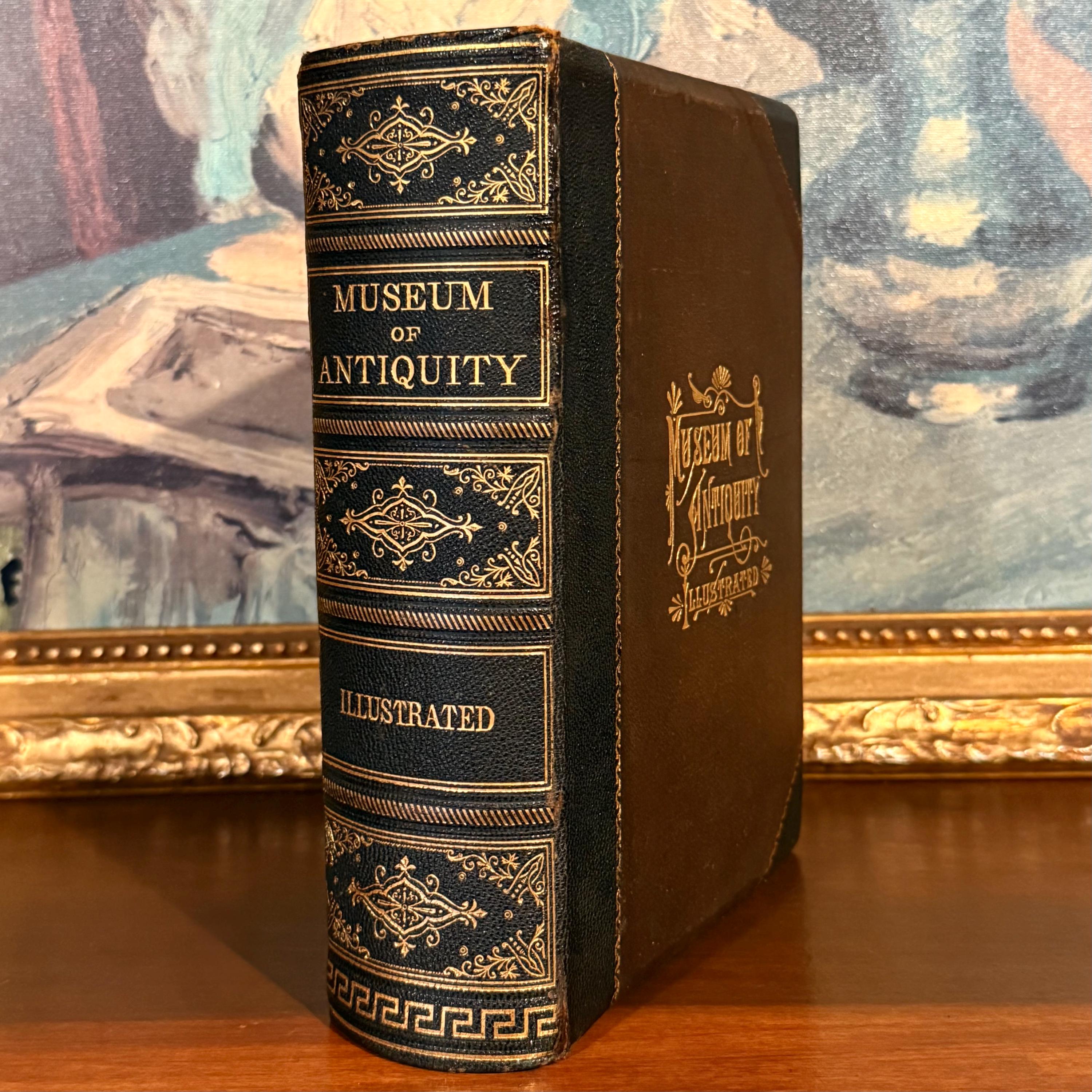 Museum of Antiquity (1882) - Victorian Antique Leather Book With