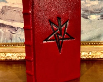 The Satanic Rituals - Anton LaVey (1972) - Satanic Bible Companion - Rare Leather Bound Grimoire, Spell Casting, Satanism and Occult Book