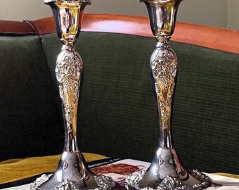 Silver Candlestick Holders Set of 2 Wedding Table Decorations, Silver  Wedding Decor, Home Styling, House Warming Gifts, Mother's Day 