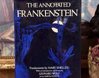 Vintage 1975 Frankenstein by Mary Shelley: Annotated First Edition Horror