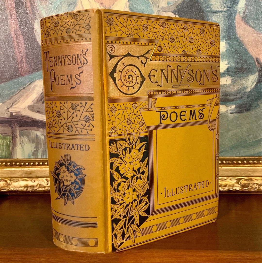 Alfred Tennyson - Poetical Works (1882) - Large Antique Book With