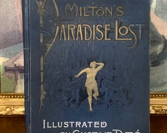 Paradise Lost - John Milton (1885) - Gustave Dore Illustrated Art Engravings - Oversized Antique Book