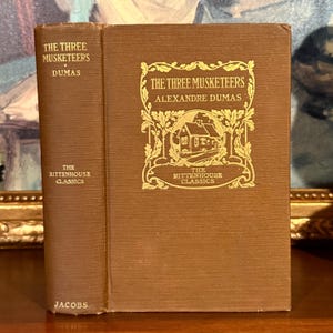 The Three Musketeers by Alexandre Dumas (1893) – Rare Antique Book – Illustrated Edition – 33 Engravings, Color Frontispiece