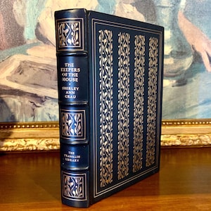 Livre vintage relié en cuir : The Keepers of the House, Franklin Library (1977)
