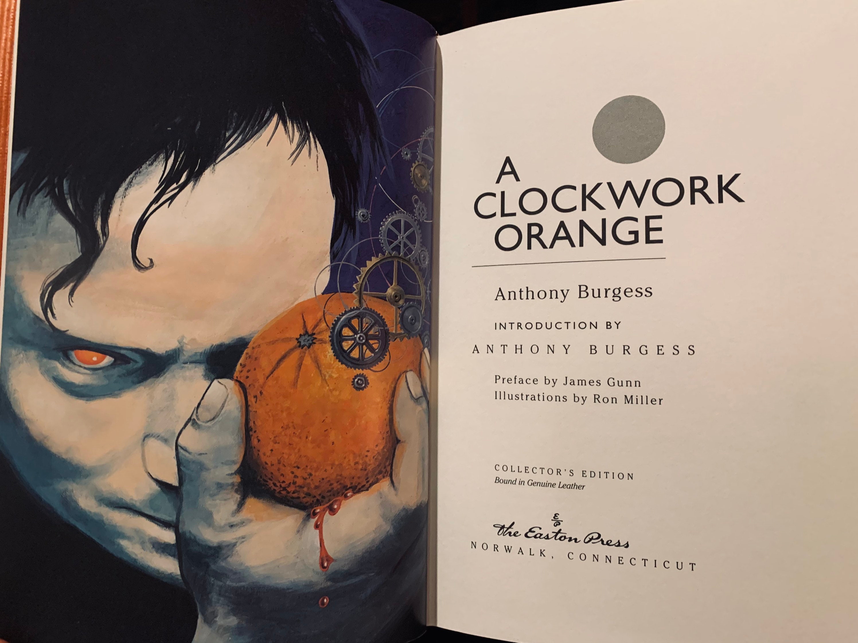 La Naranja Mecánica – Anthony Burgess – Primera edición de Easton Press –  Libro vintage encuadernado en cuero, ilustrado - Etsy México, image size:2992x2244
