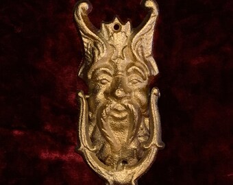 Antique Door Knocker: (Skogarmaor) Man of the Forest - Norse Mythology Figure for Gothic Home Decor