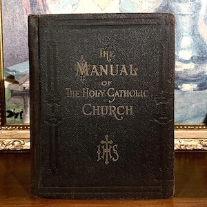 Das Handbuch der Heiligen Katholischen Kirche (1906) - Antikes Lederbuch mit Illustrationen für religiöse Kunst