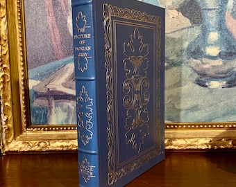El retrato de Dorian Gray de Oscar Wilde - Primera edición ilustrada de Easton Press, 1957 - Libro vintage encuadernado en cuero